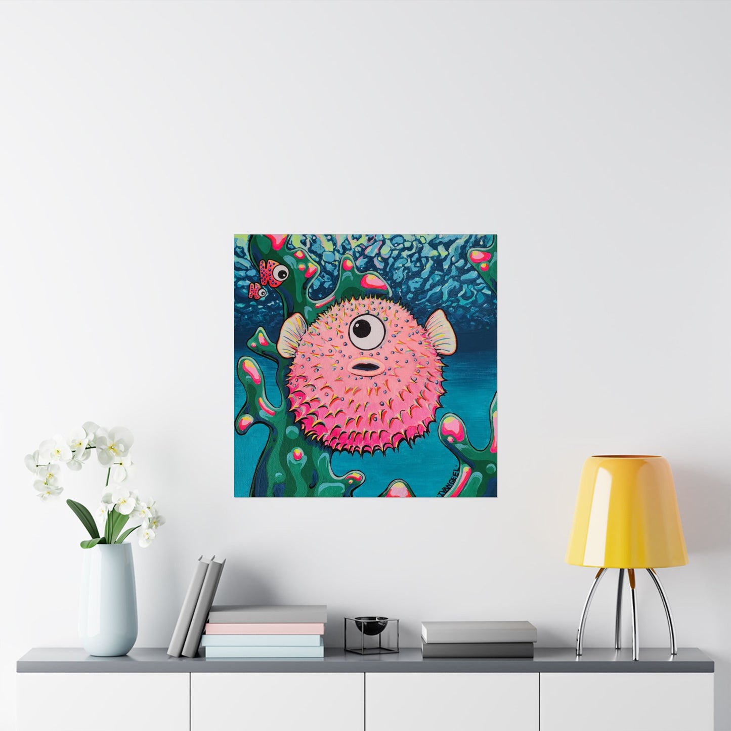 Cyclops Pufferfish Giclée Art Poster