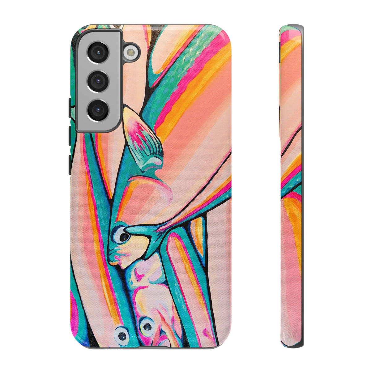 Neon Fish Tough Phone Case