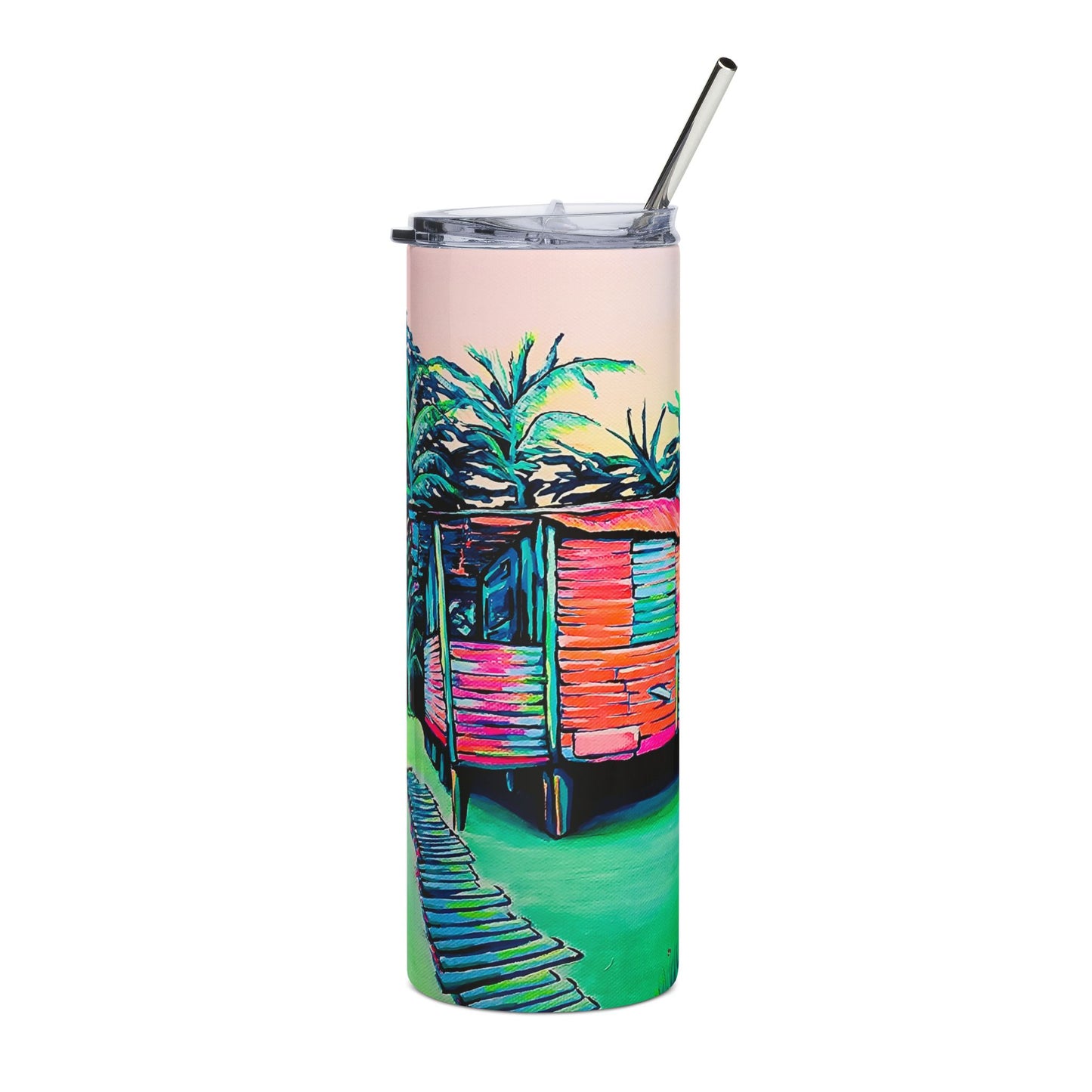 Luis Russell House Bocas Stainless Steel Tumbler, 20oz | Fun Travel Mug, Eco-Friendly