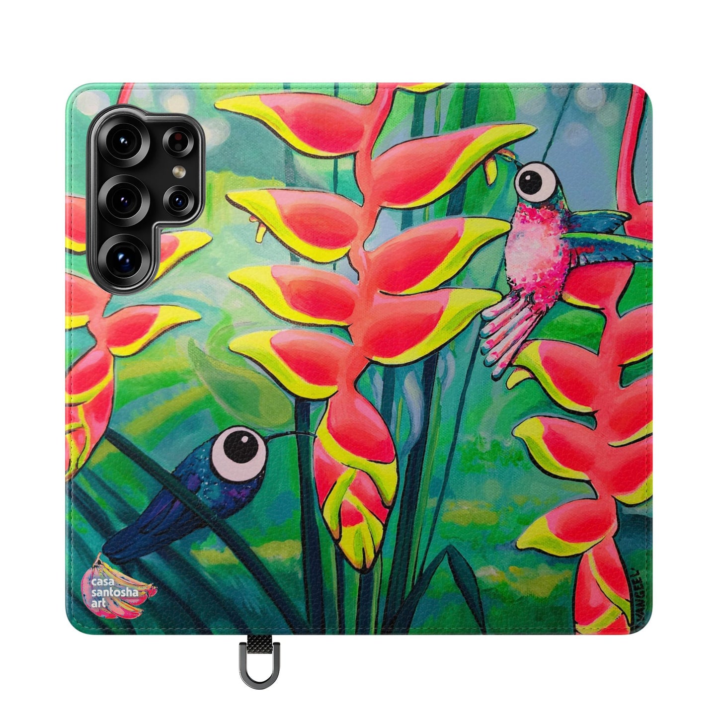 Cyclops Hummingbirds Flip Phone Case – Wallet Cover with Card Slots