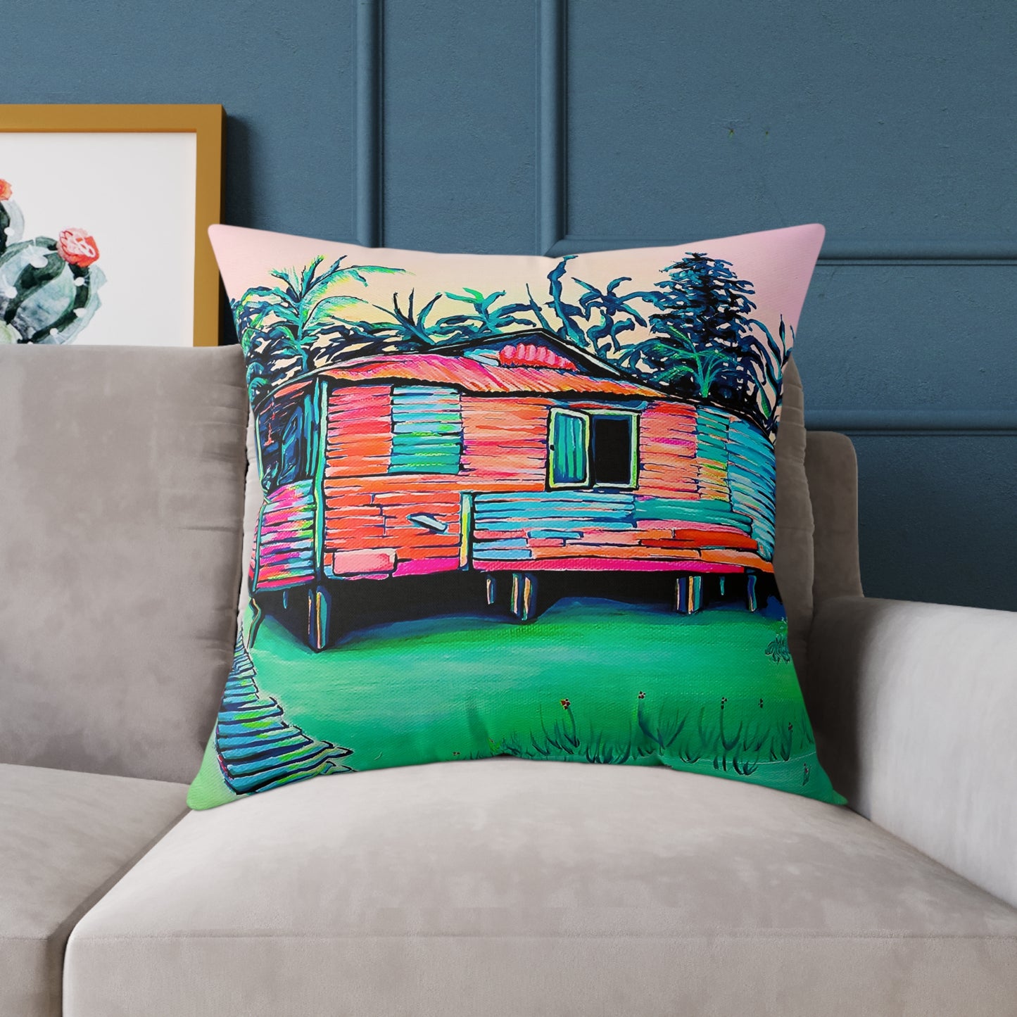 Luis Russell House Bocas Art Canvas Decorative Pillow