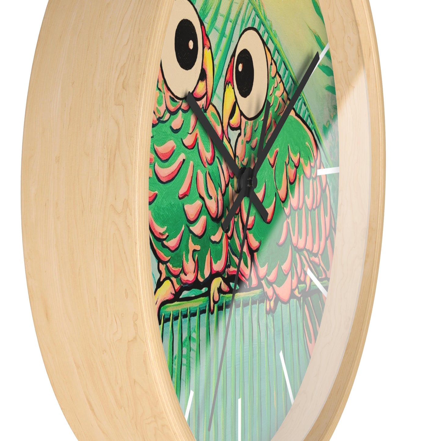 Chatty Cyclops Parrots Pop Art Wall Clock
