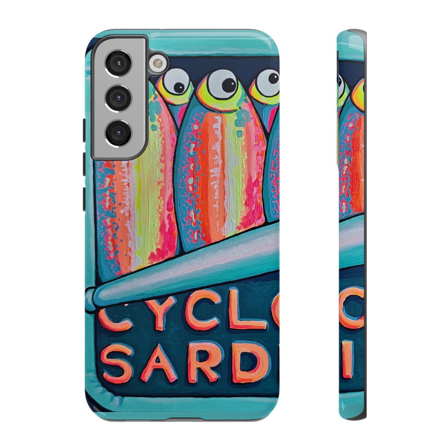 Neon Sardines Tough Phone Case