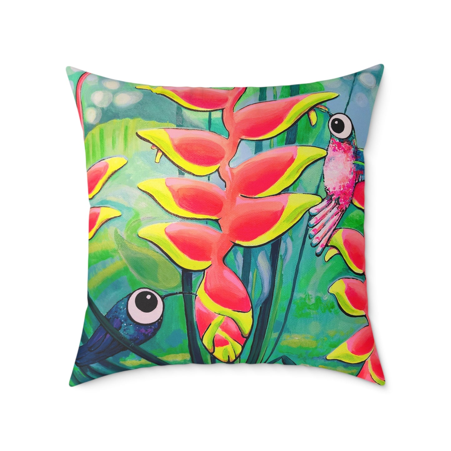Cyclops Hummingbirds Art Canvas Decorative Pillow