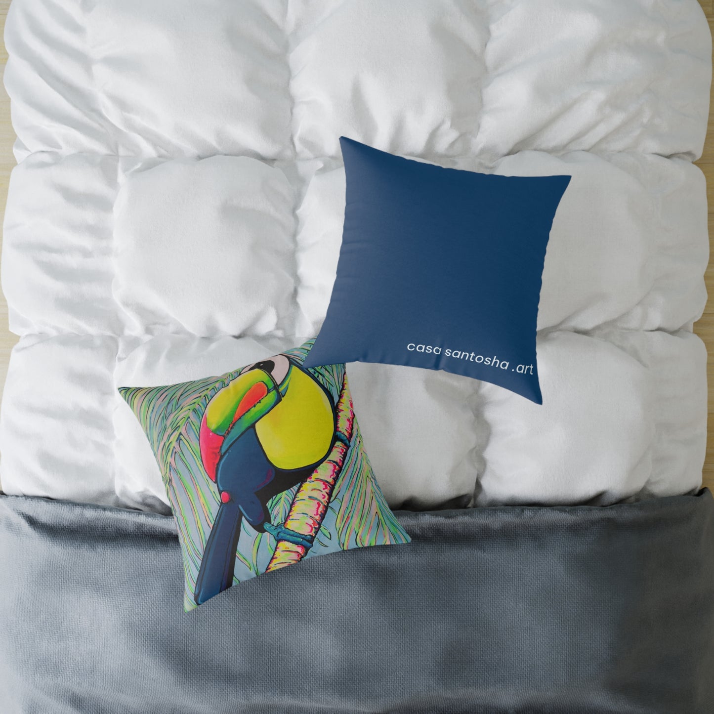 Cyclops Toucan Art Canvas Decorative Pillow