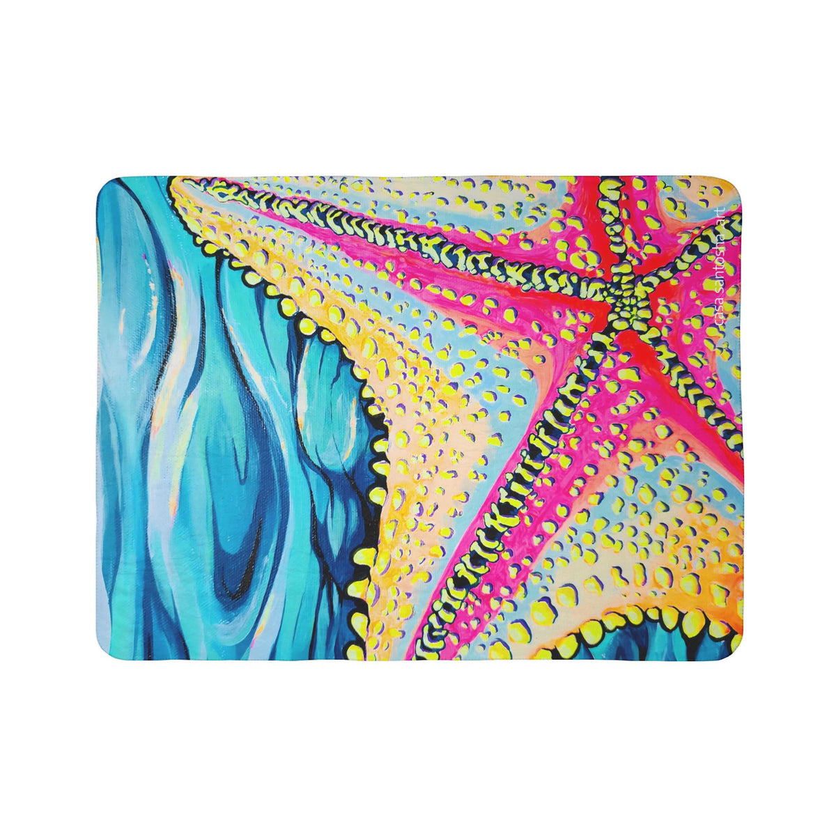 Starfish Beach Bocas Fleece Sherpa Blanket