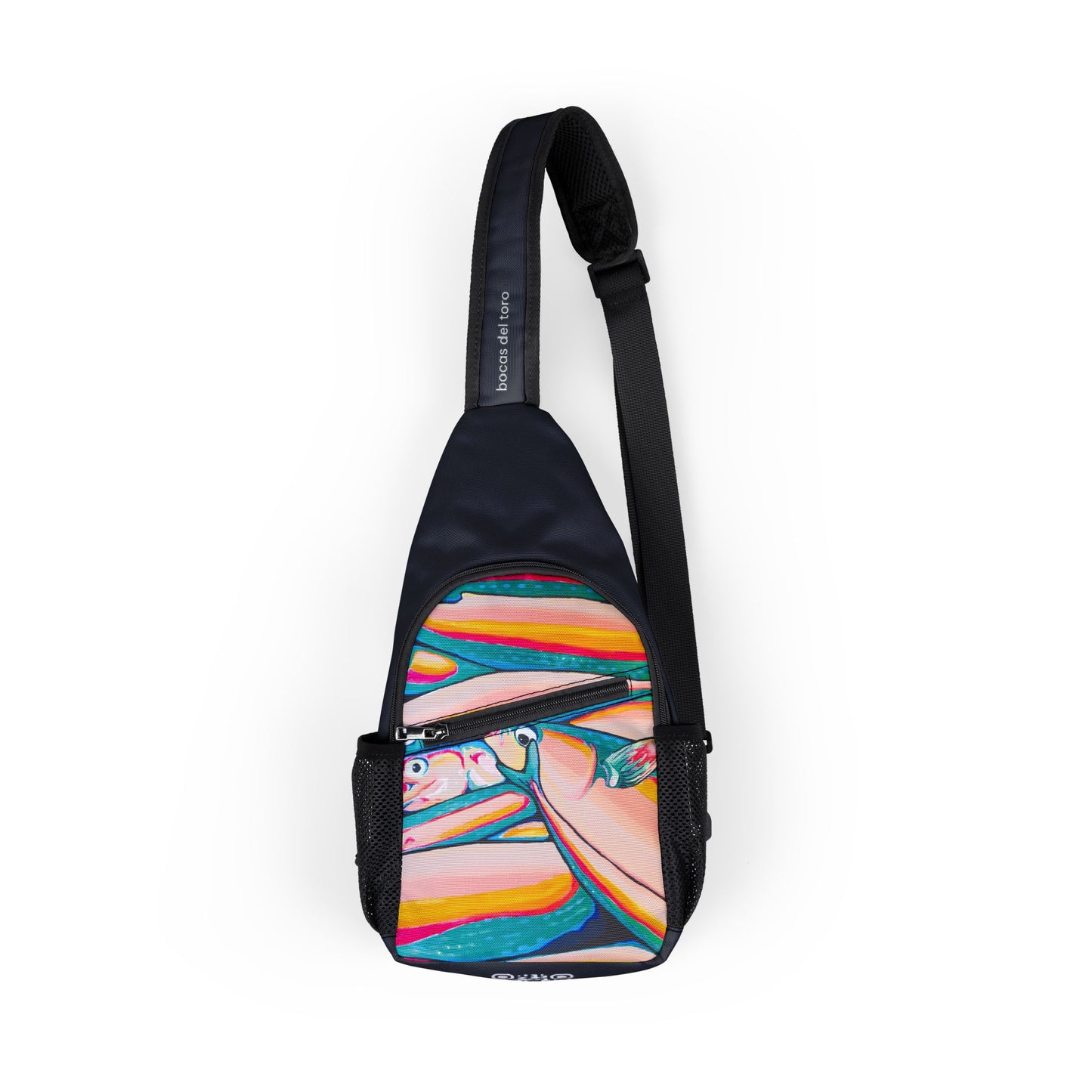 Neon Fish Art Sling Bag - Travel or Everyday Chest Bag