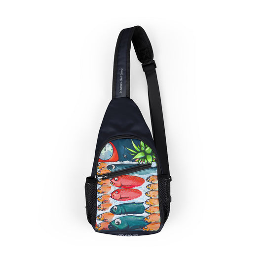Neon Cabo Fish Market Art Sling Bag