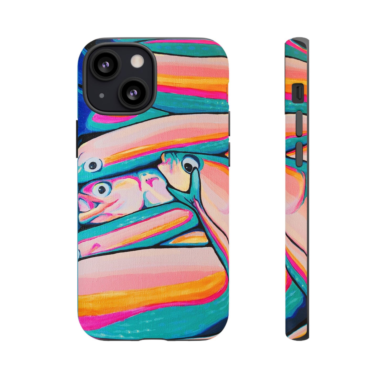 Neon Fish Tough Phone Case