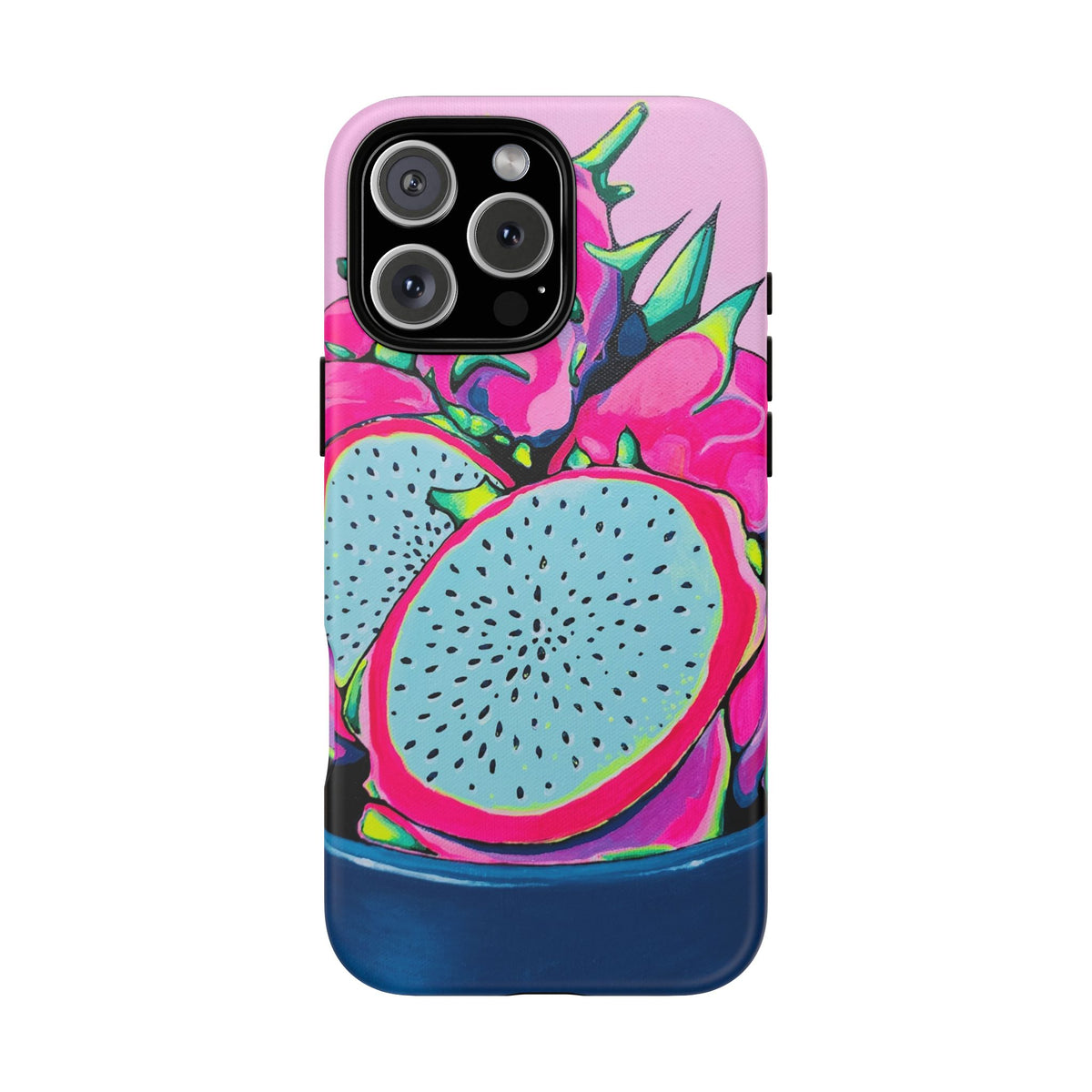 Coque de téléphone résistante Pitaya Rose Néon