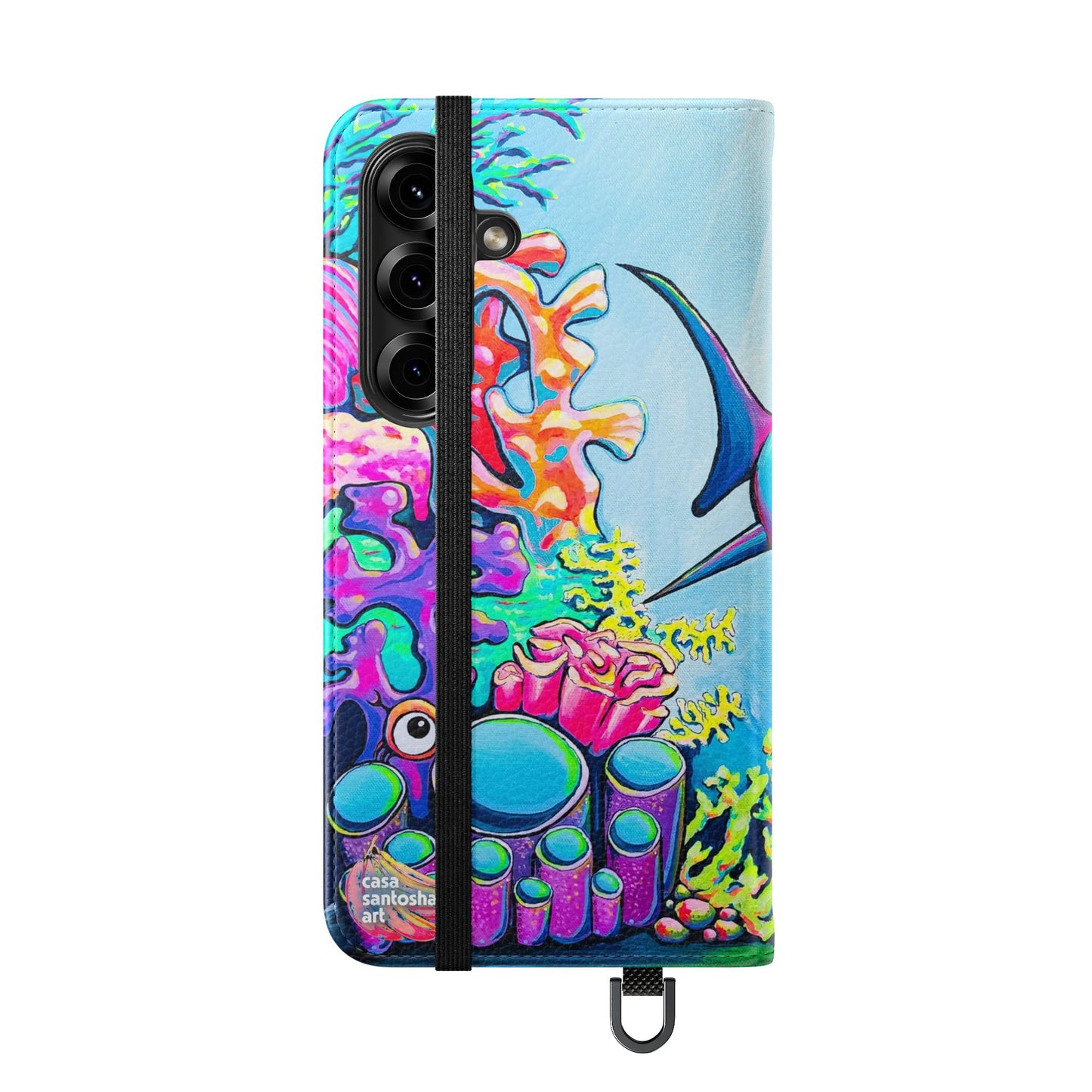 Cyclops Shark Flip Phone Case – Wallet Cover with Card Slots