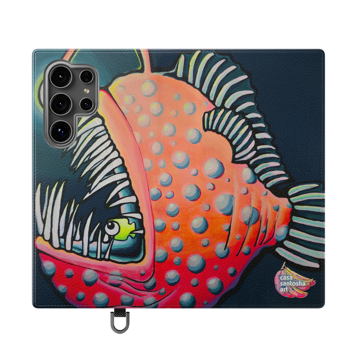 Cyclops Anglerfish Flip Phone Case – Wallet Cover with Card Slots