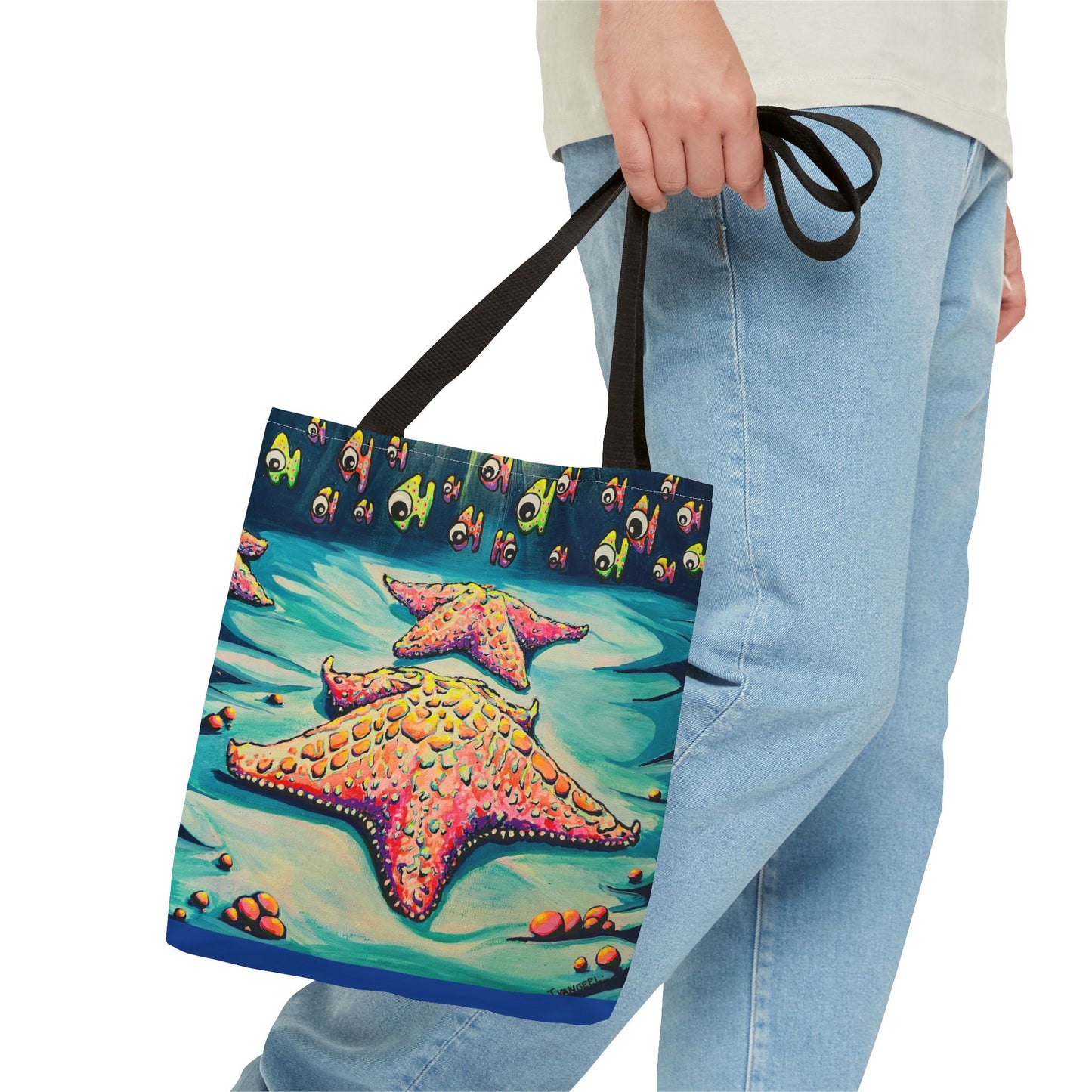 Premium Cyclops Starfish Tote Bag, Original Artist Design, Reusable Shopping Tote, Eco-Friendly