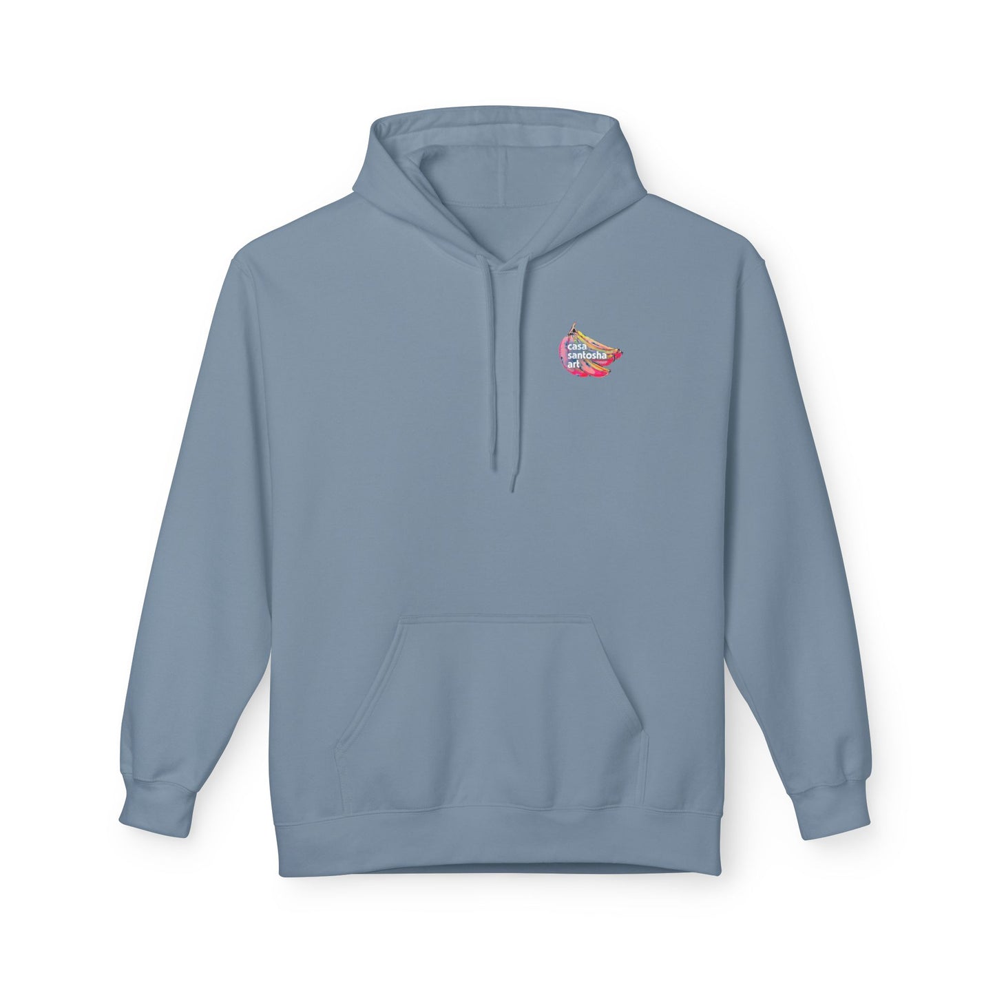 Sweat à capuche doux unisexe néon motif sushis