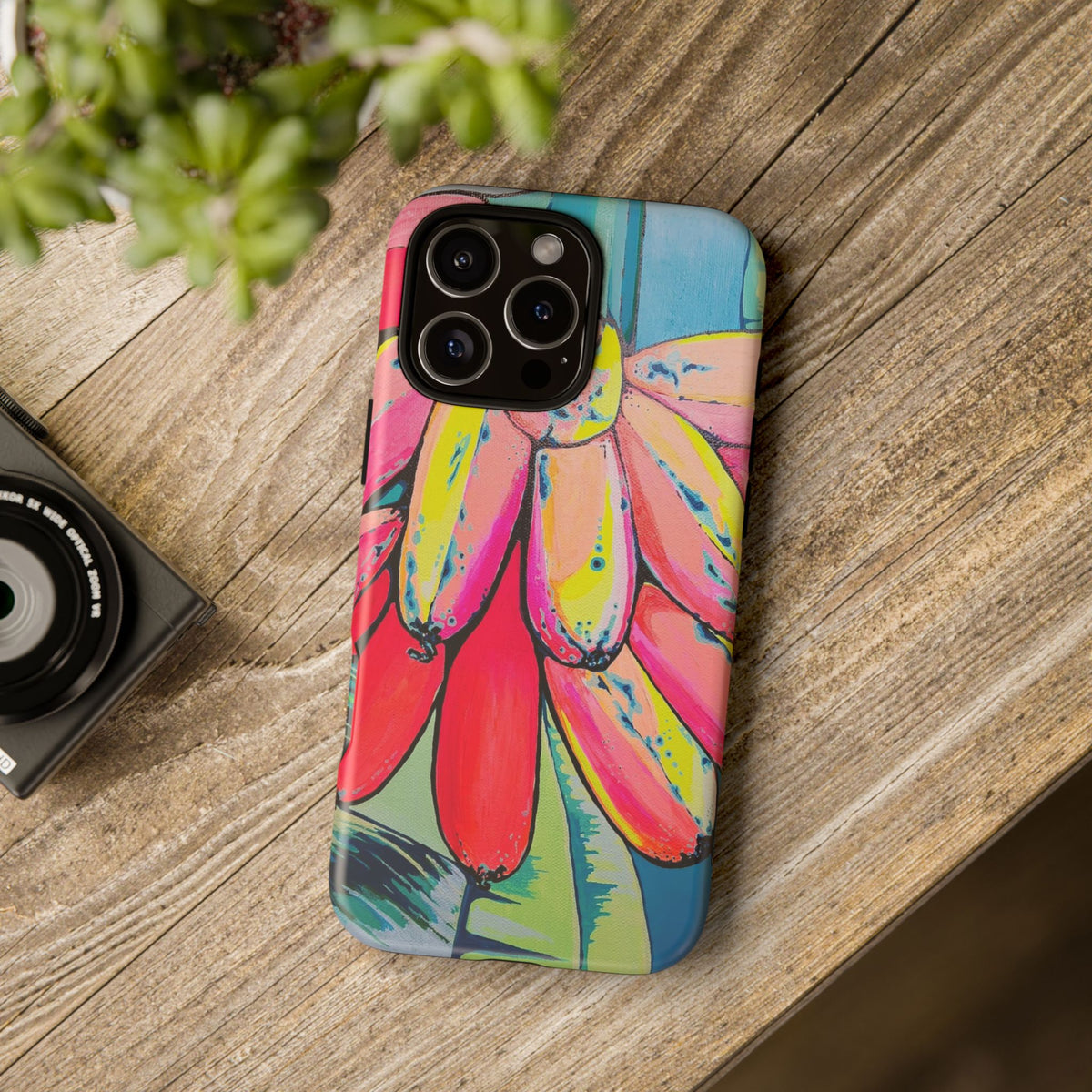 Neon Primitivo Bananas Tough Phone Case