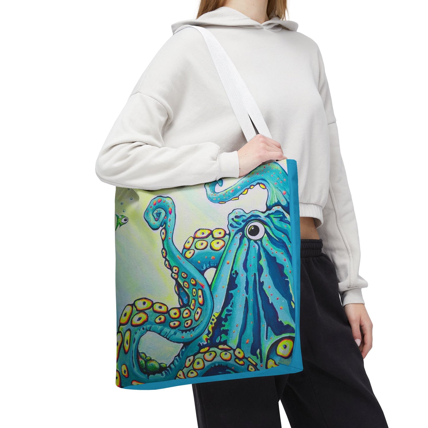Premium Cyclops Octopus Tote Bag, Original Artist Design, Reusable Shopping Tote,  Eco-Friendly
