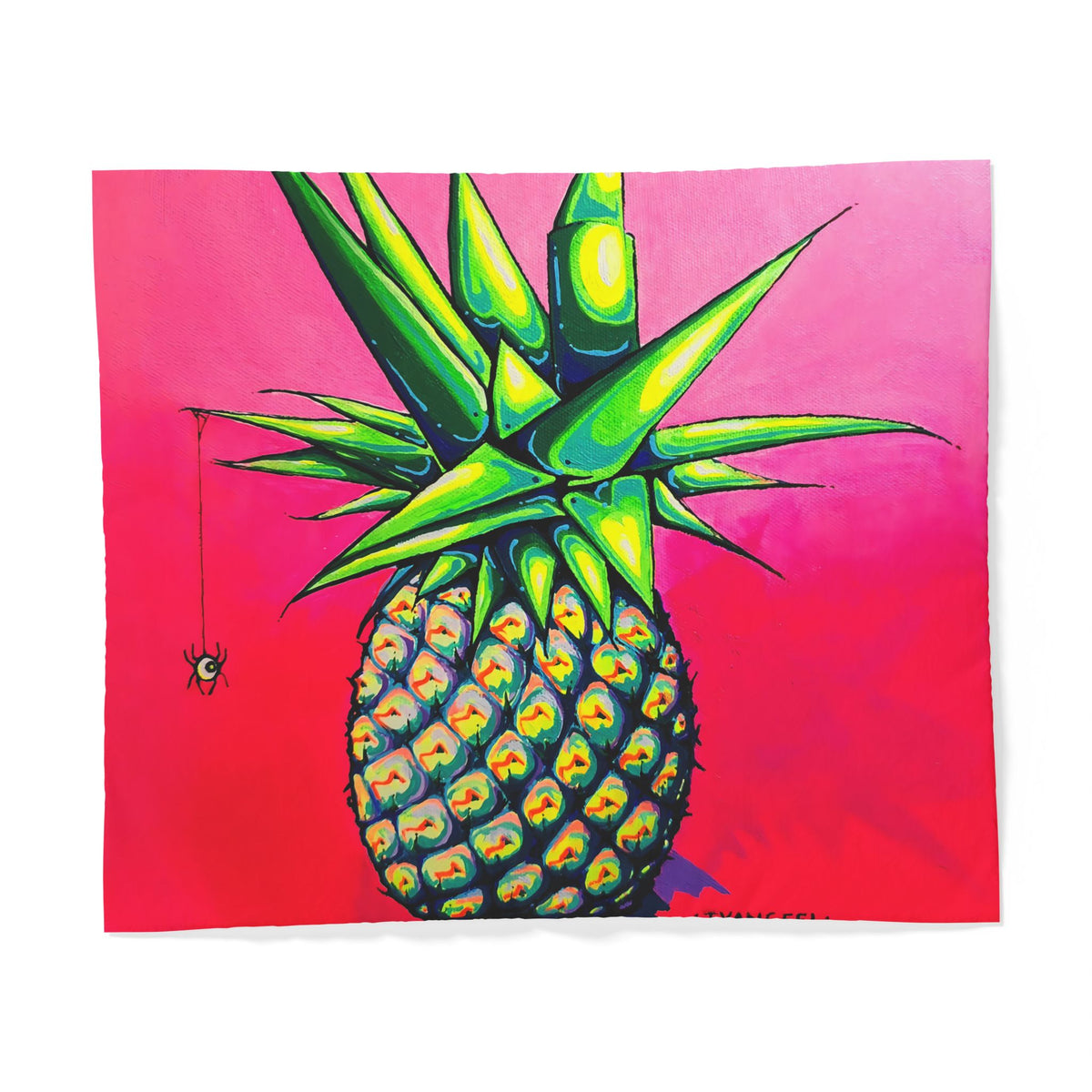 Neon Pineapple Duvet Cover