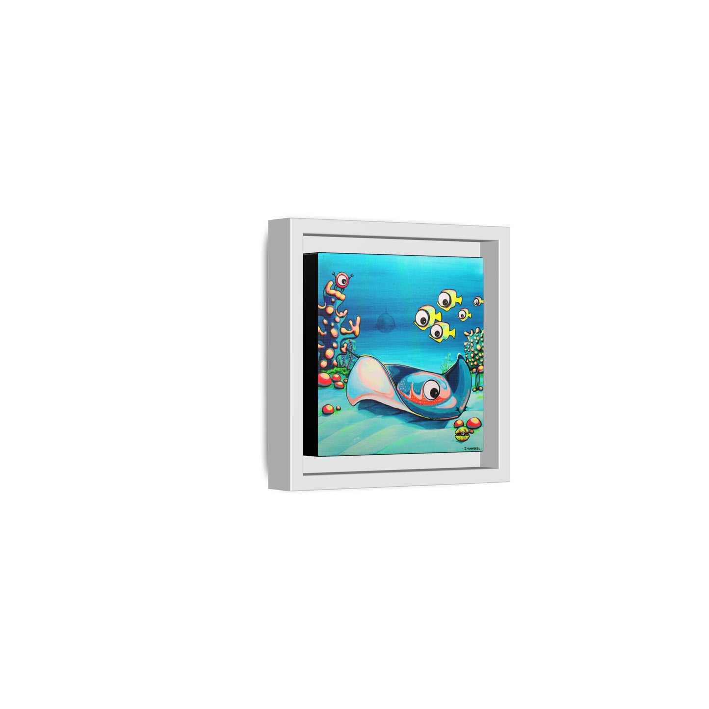 Framed Cyclops Stingray Canvas Print