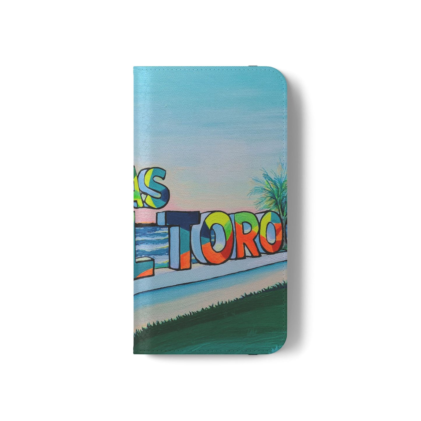 Bocas Del Toro Sign Flip Phone Case – Wallet Cover with Card Slots
