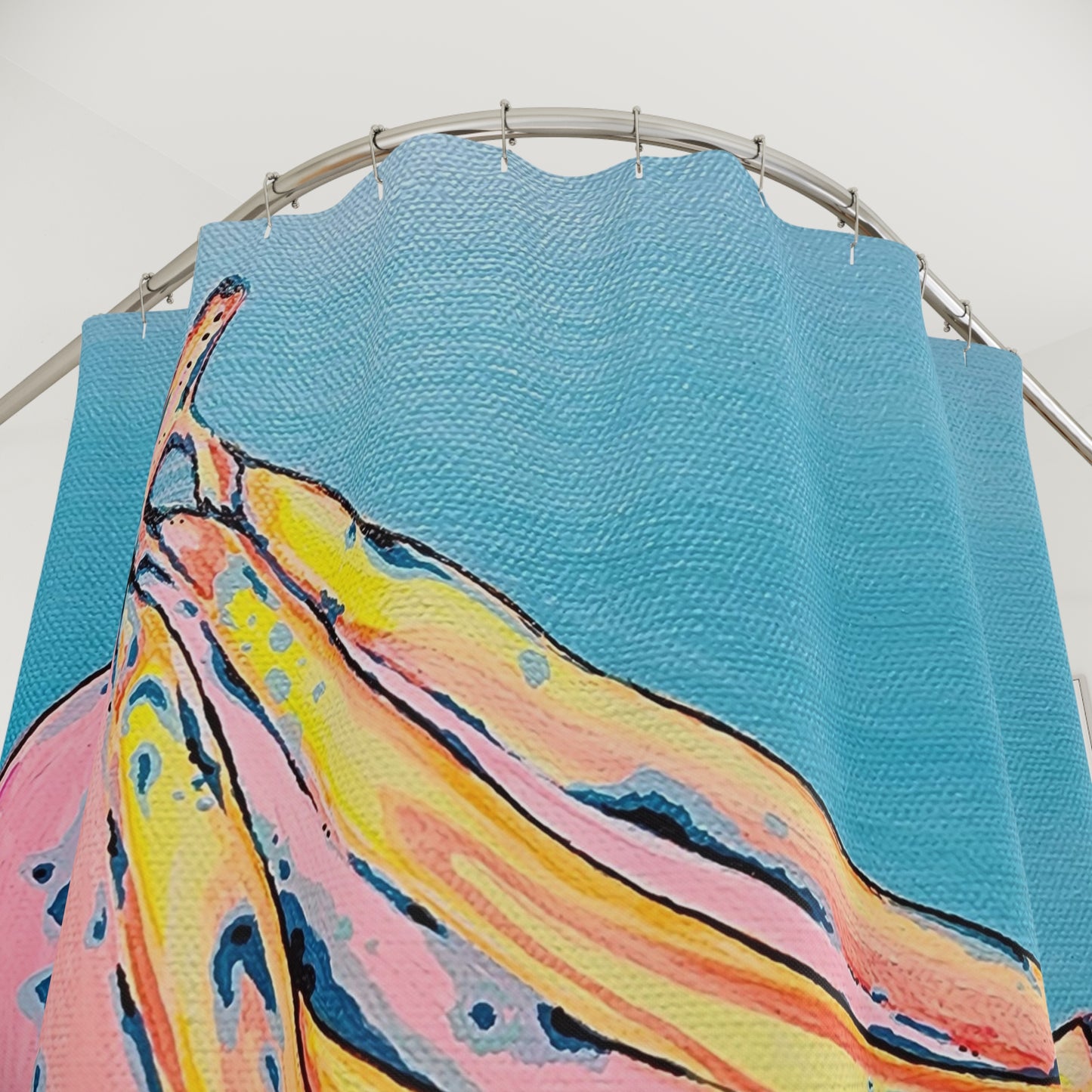 Neon Bananas Pop Art Shower Curtain