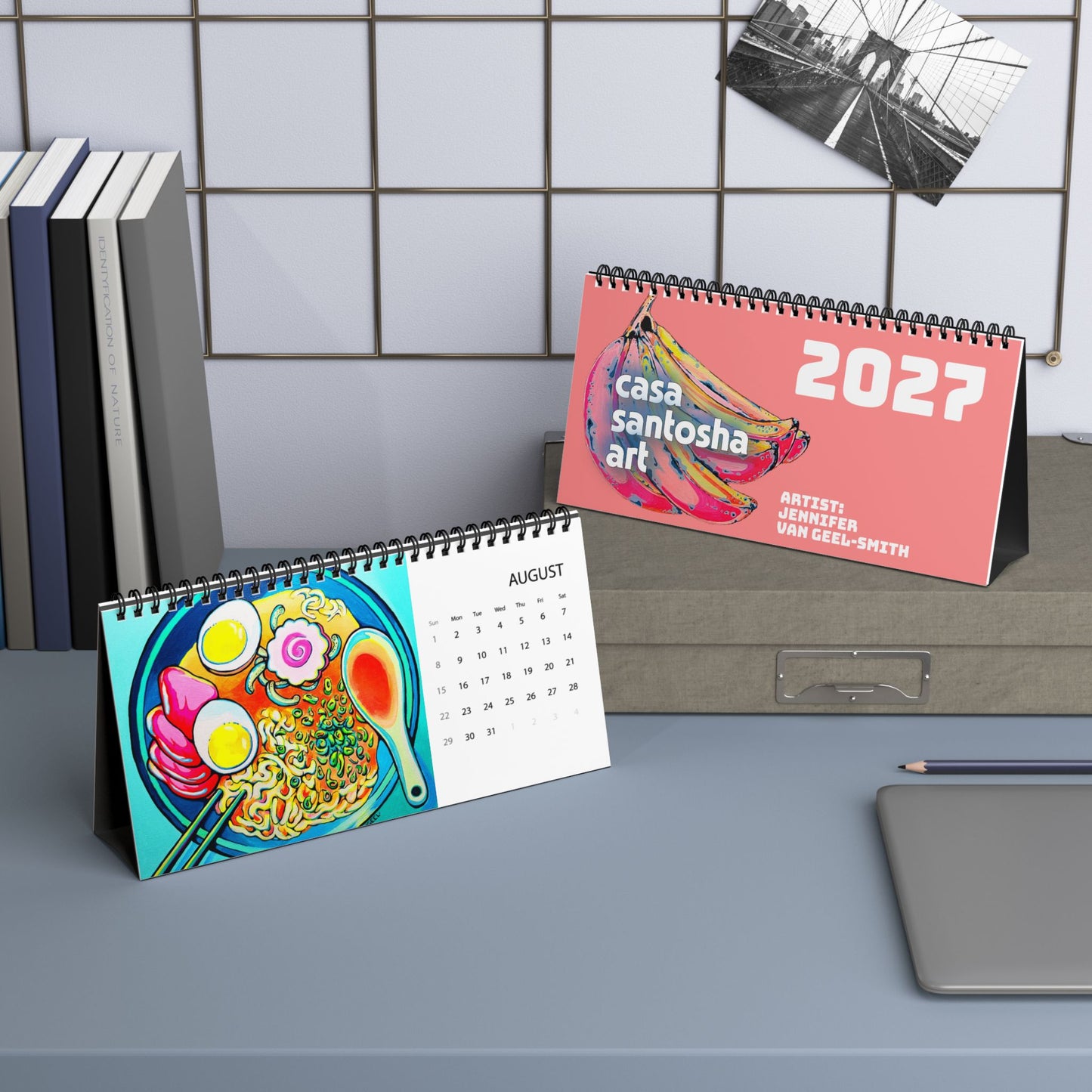 Vibrant Art Desktop Calendar 2027