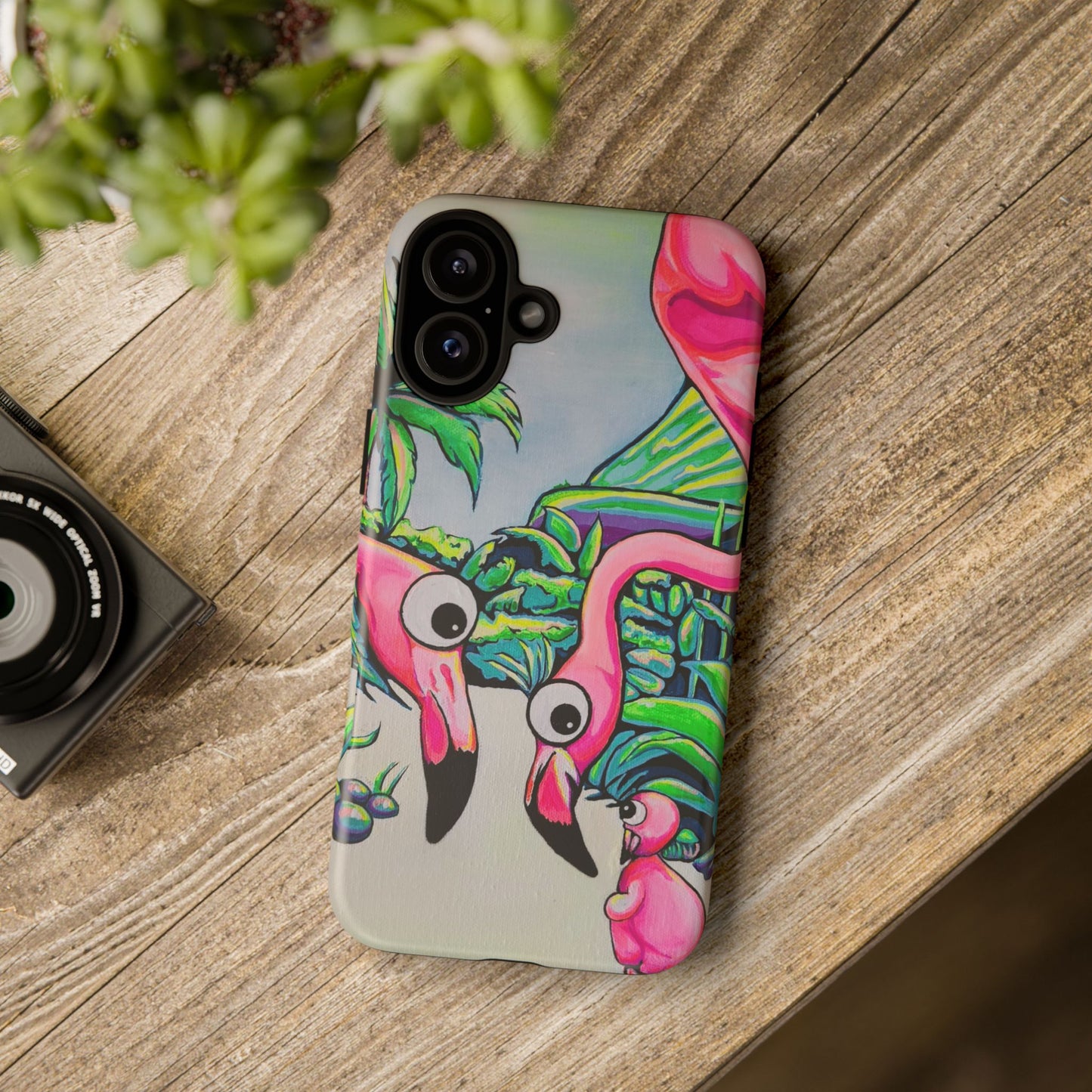 Cyclops Flamingo Family Tough Phone Case