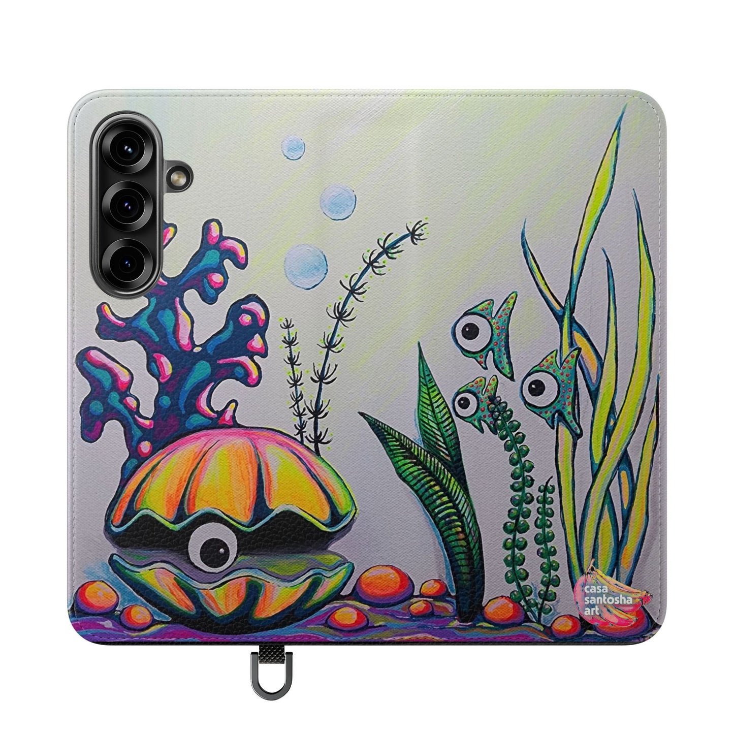 Cyclops Clam Flip Phone Case – Wallet Cover with Card Slots