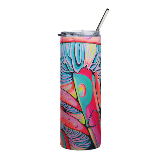Trippy Mushrooms Stainless Steel Tumbler, 20oz | Fun Travel Mug, Eco-Friendly