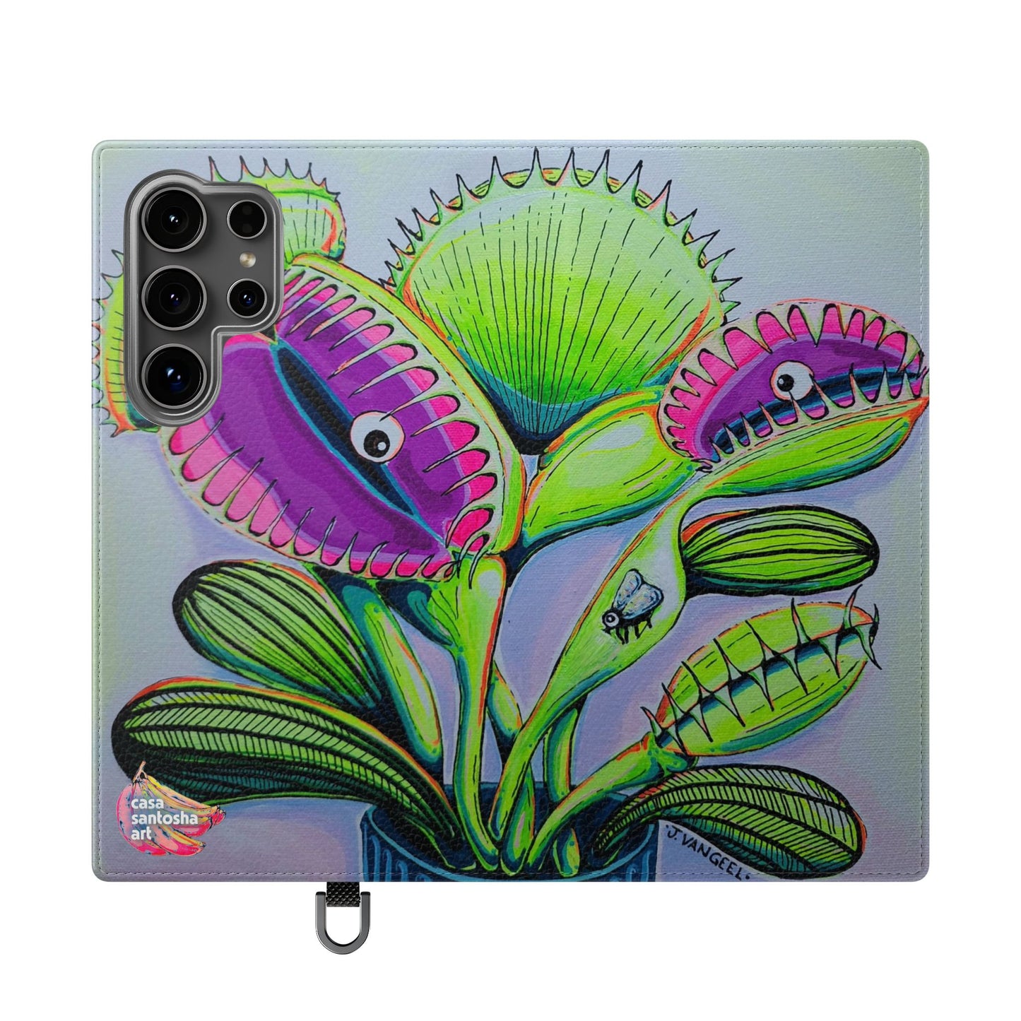 Cyclops Venus Fly Trap Flip Phone Case – Wallet Cover with Card Slots