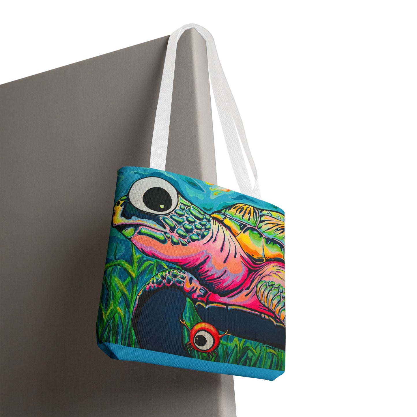Cyclops Turtle Tote Bag, Original Artist Design, Reusable Shopping Tote,  Eco-Friendly