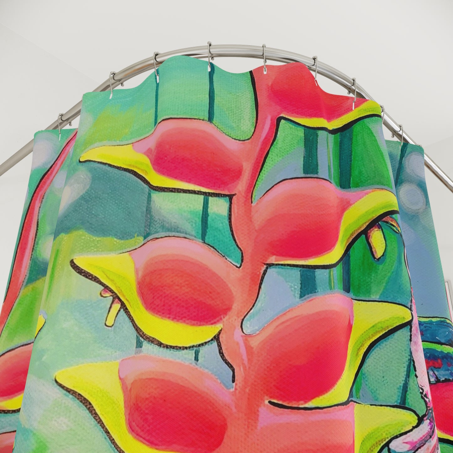 Cyclops Hummingbirds Pop Art Shower Curtain