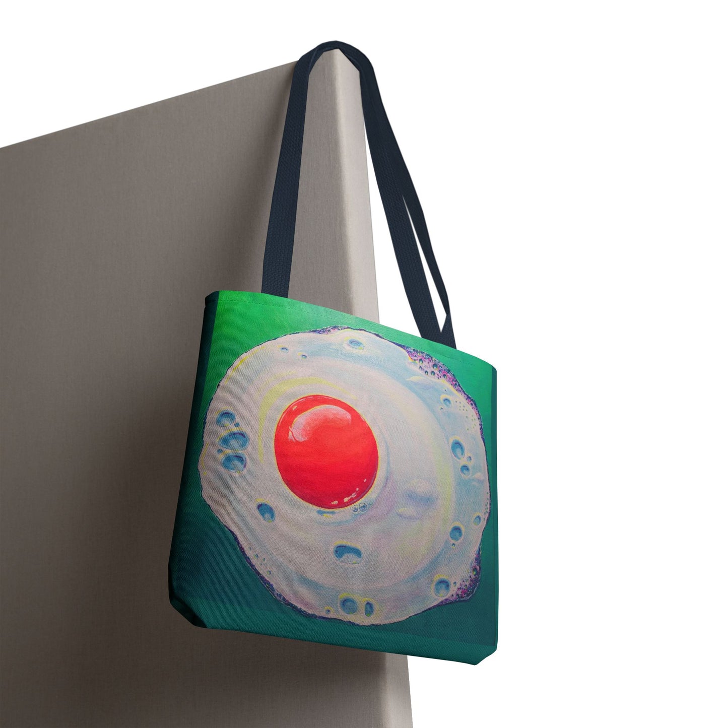 Premium Neon Fried Egg Tote Bag, Original Artist Design, Reusable Shopping Tote,  Eco-Friendly