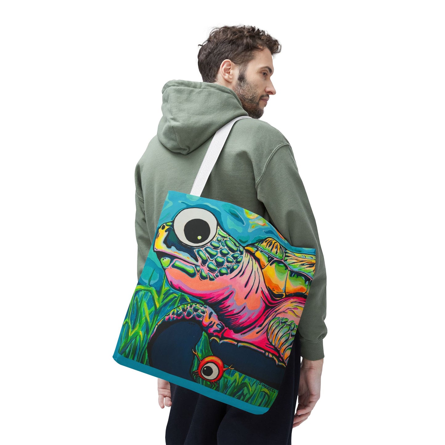 Premium Cyclops Turtle Tote Bag, Original Artist Design, Reusable Shopping Tote,  Eco-Friendly