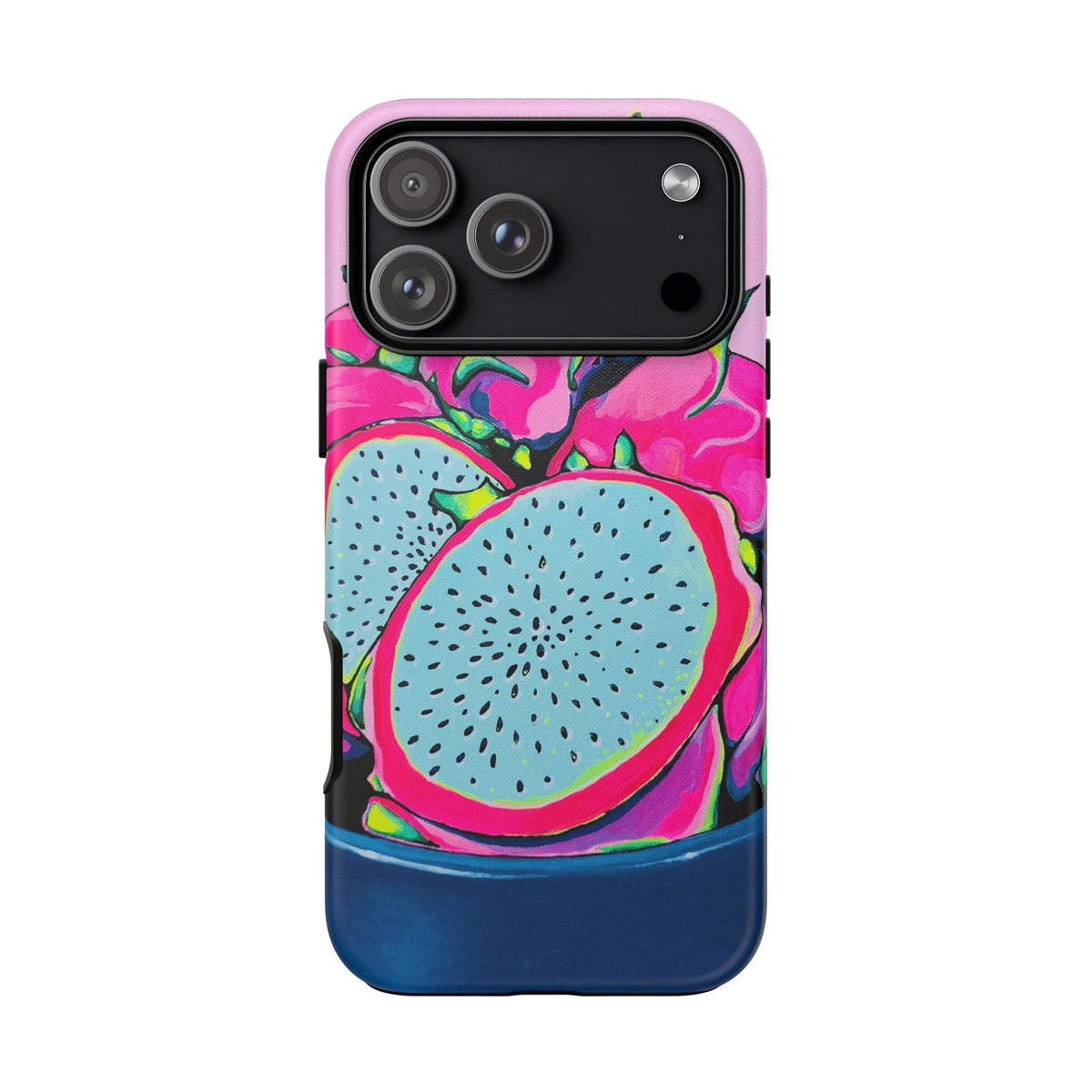 Coque de téléphone résistante Pitaya Rose Néon