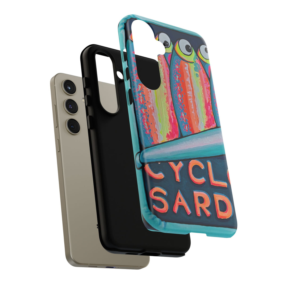 Neon Sardines Tough Phone Case