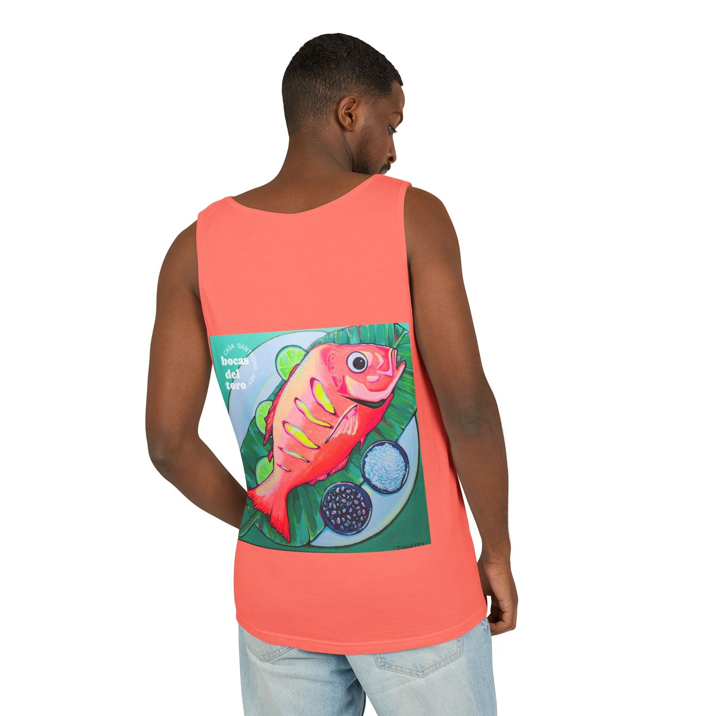 Unisex Neon Fried Fish Tank Top - Perfect for Summer Vibes