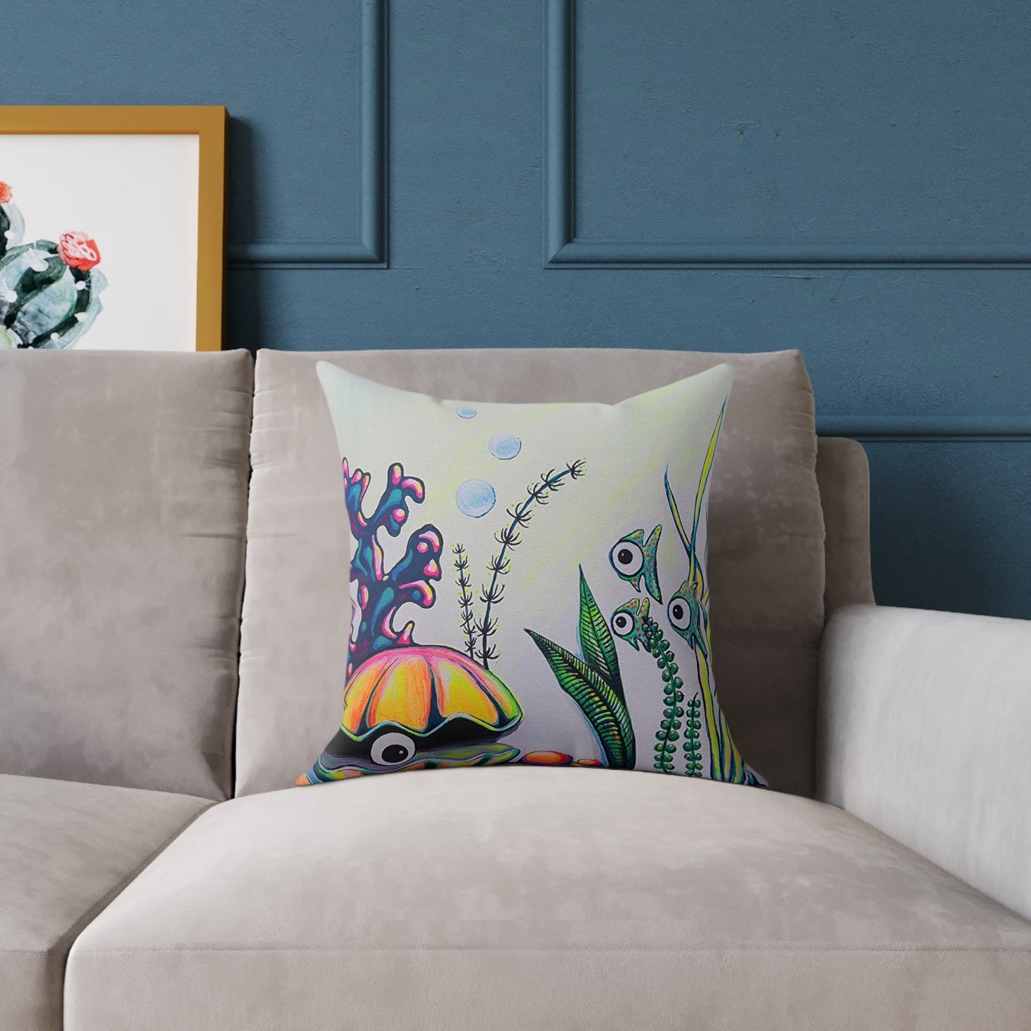 Cyclops Clam Art Canvas Decorative Pillow