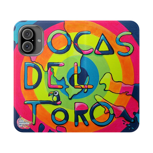 Bocas Del Toro Islands Flip Phone Case – Wallet Cover with Card Slots