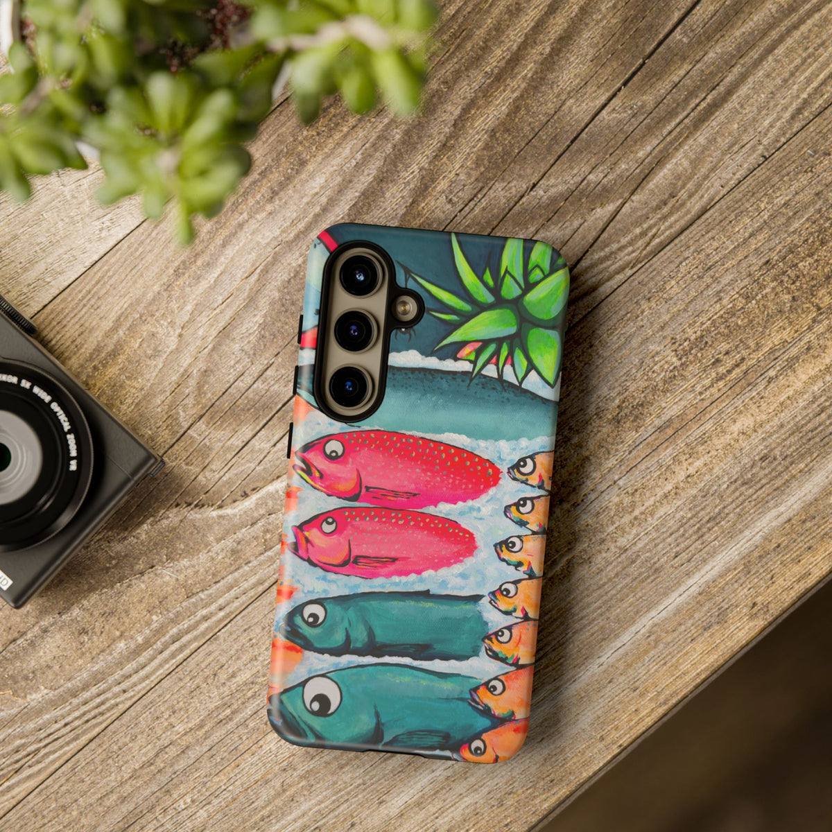 Neon Cabo Fish Market Tough Phone Case
