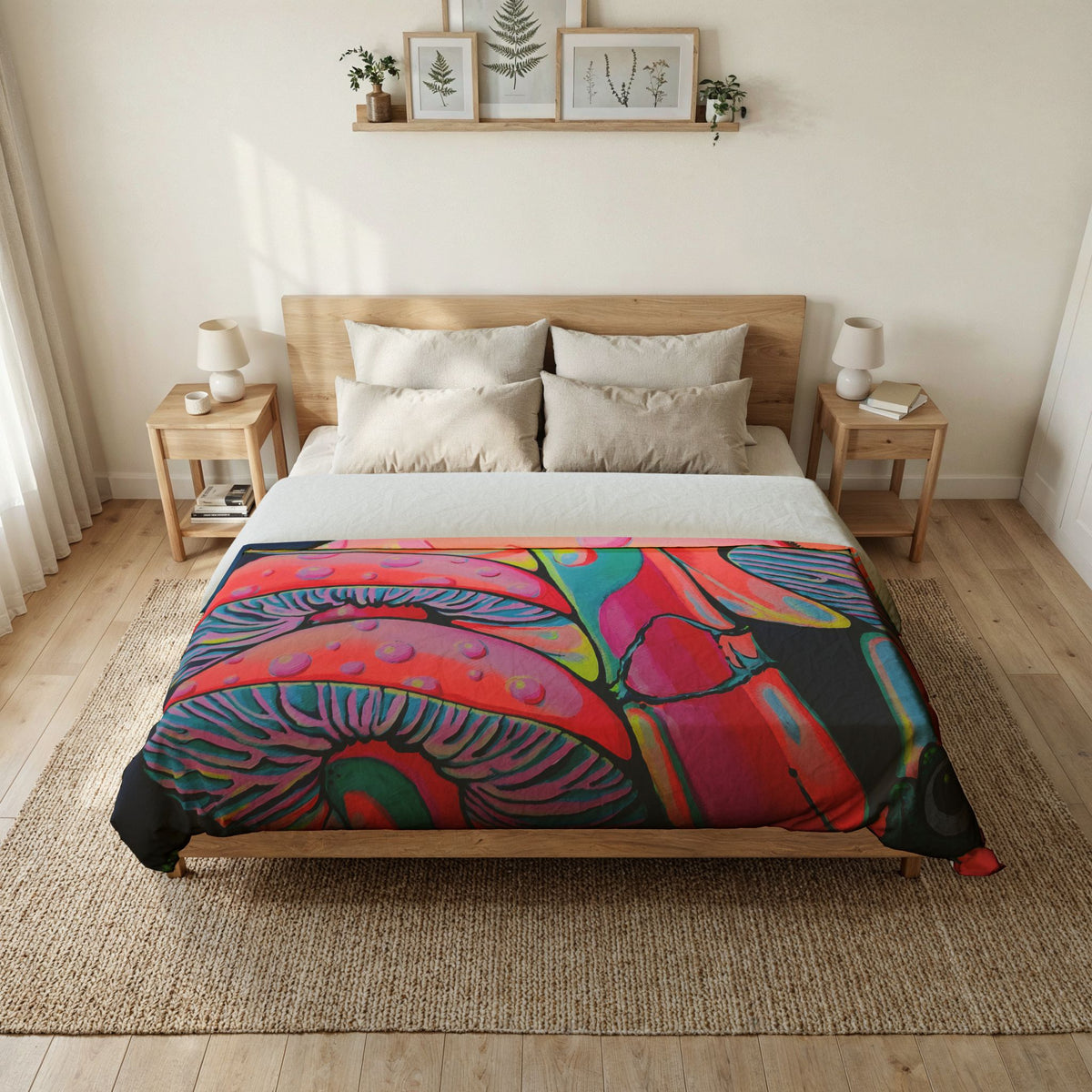 Trippy Mushrooms Duvet Cover