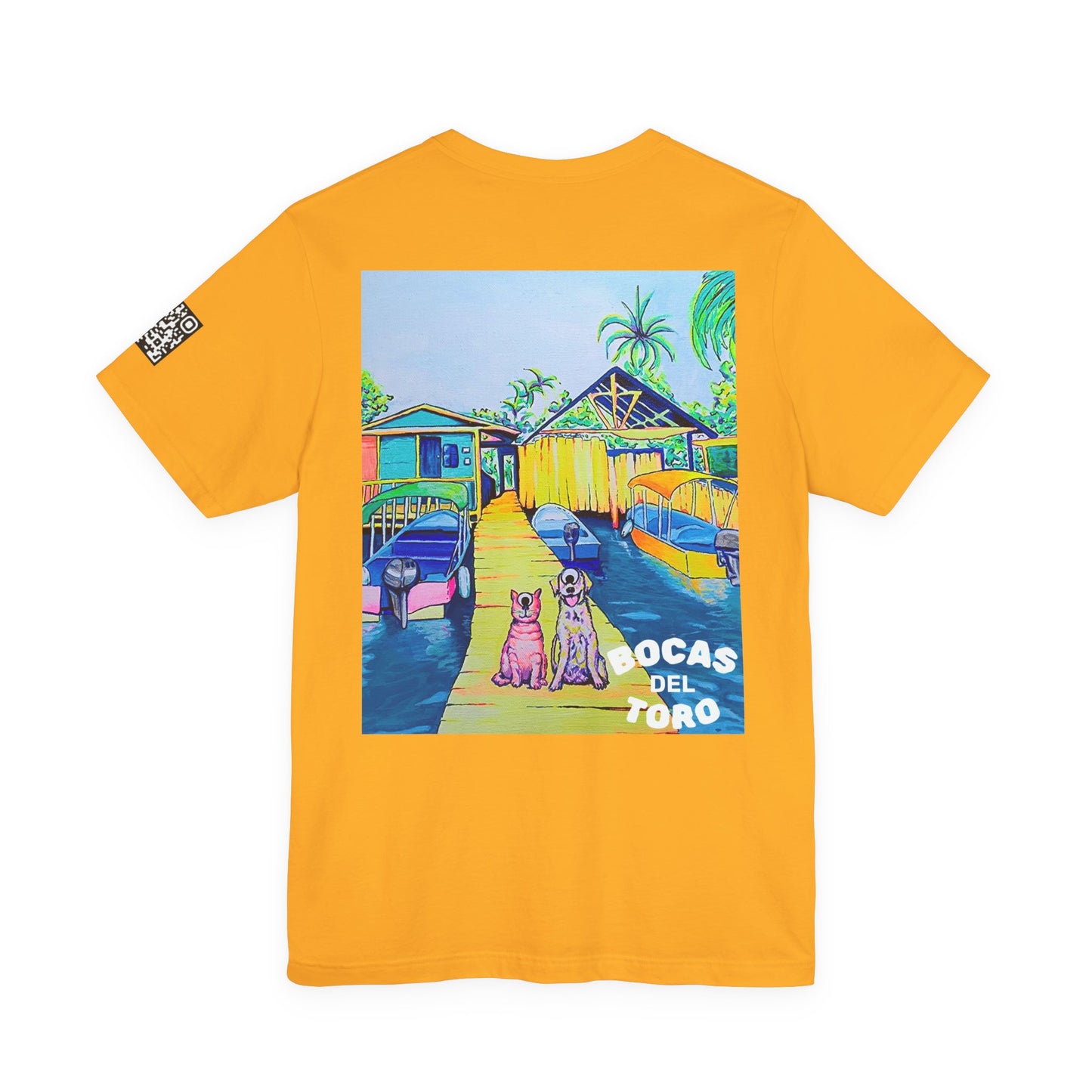 Unisex Cyclops Cat And Dog in Bocas Tee