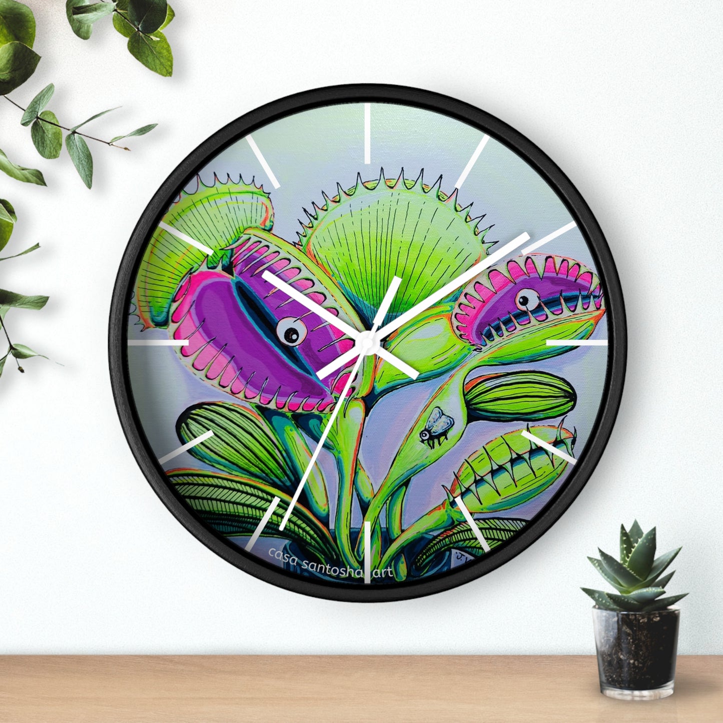Cyclops Venus Fly Trap Pop Art Wall Clock