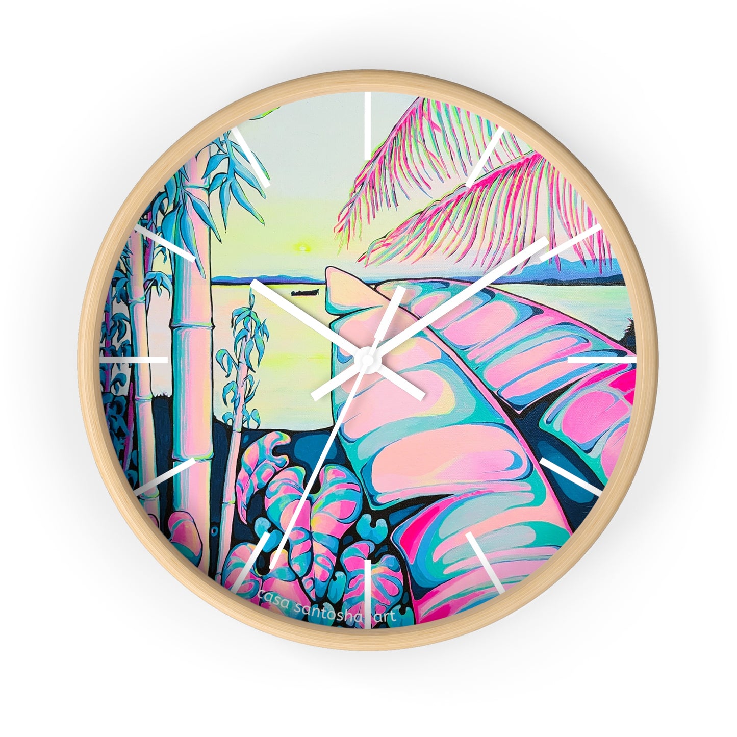 Horloge murale pop art Sérénité Bocas