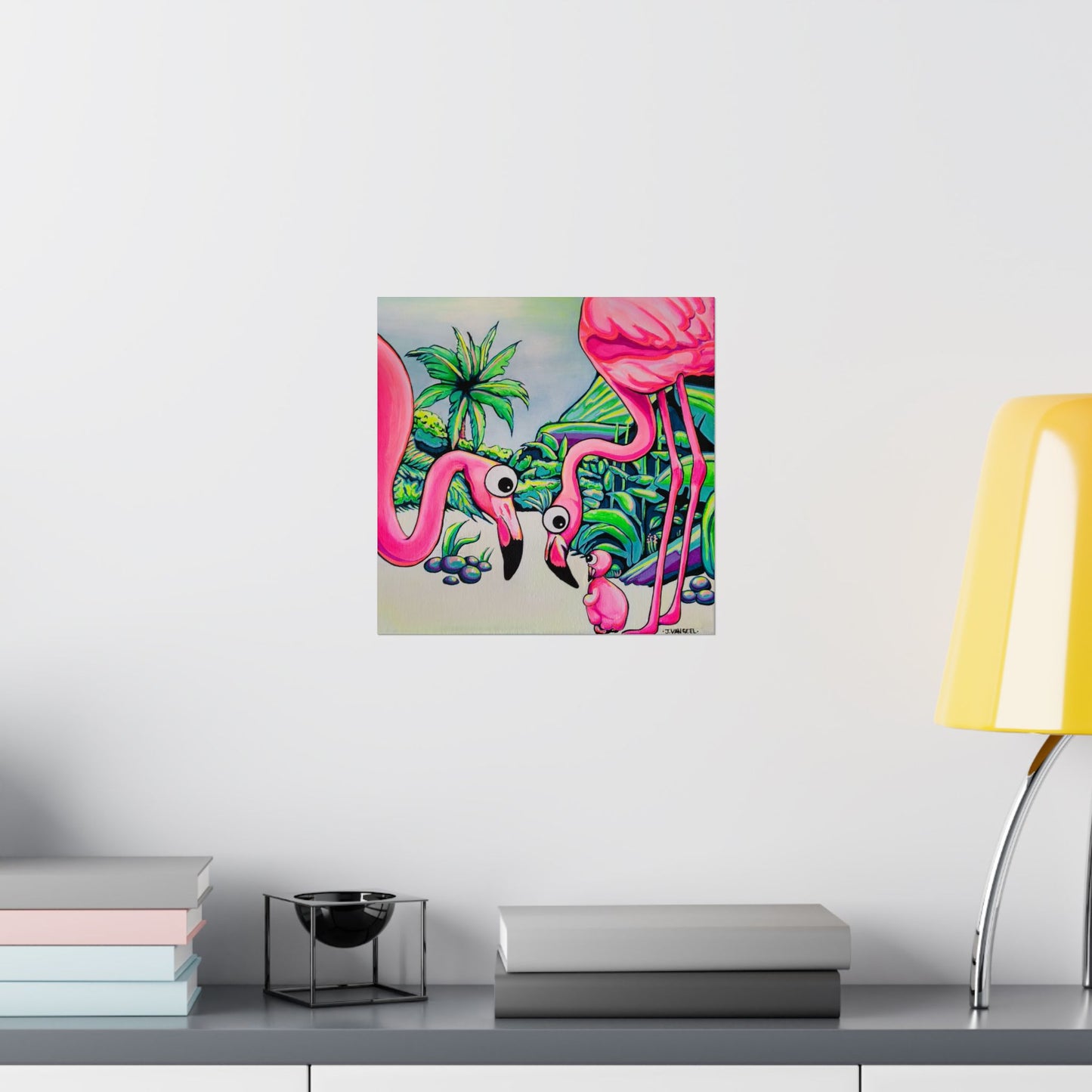 Cyclops Flamingo Family Giclée Art Poster