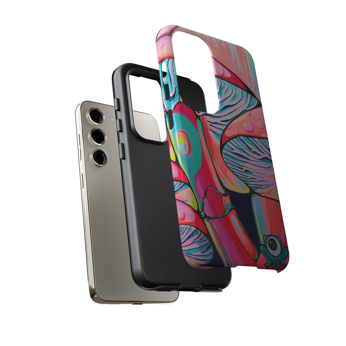 Coque de téléphone résistante Trippy Mushrooms