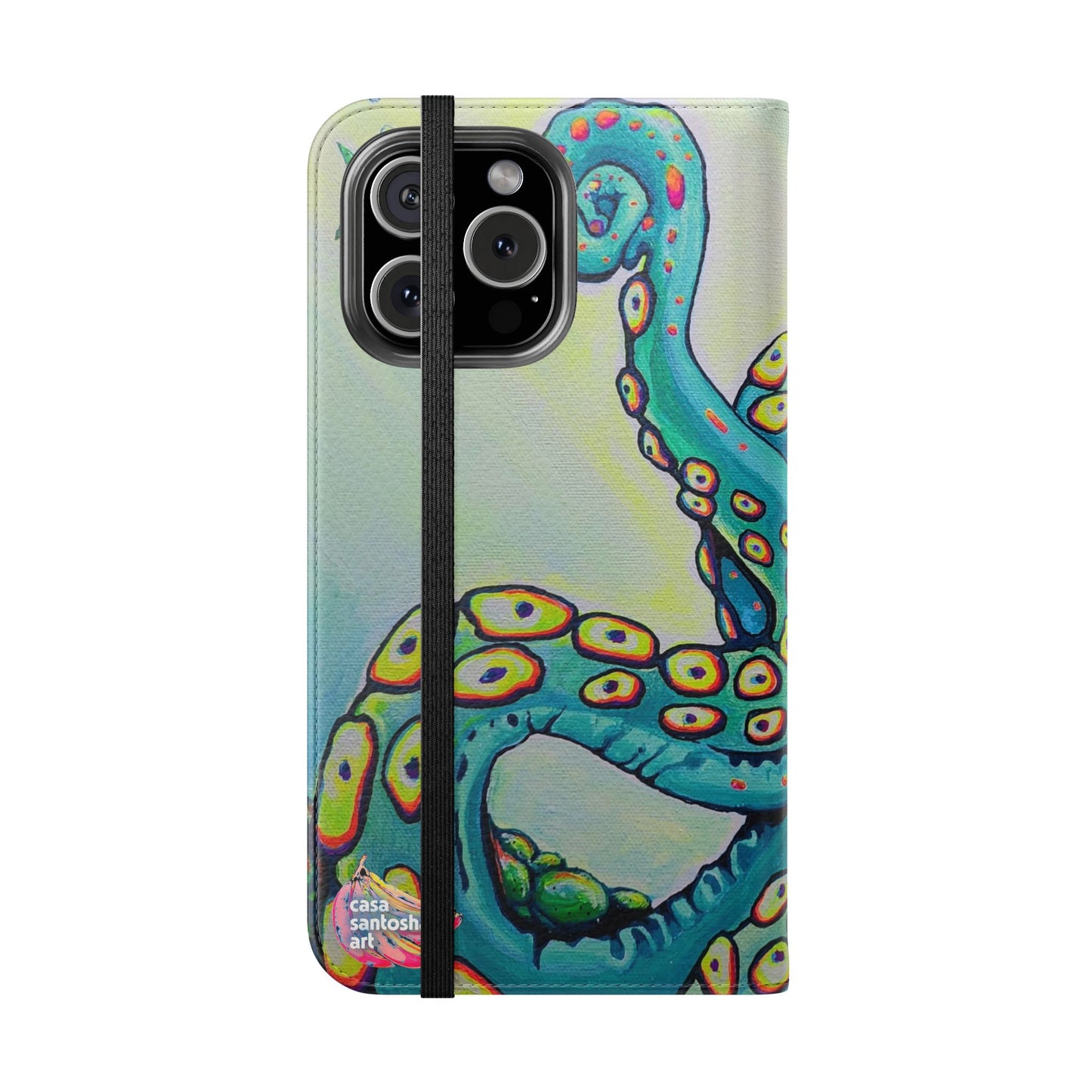Cyclops Octopus Flip Phone Case – Wallet Cover with Card Slots
