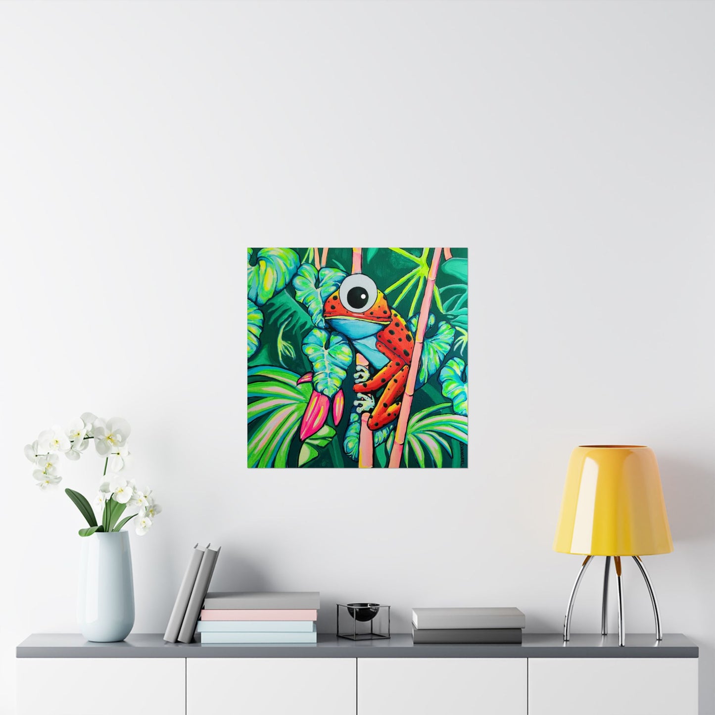 Cyclops Red Frog Giclée Art Poster