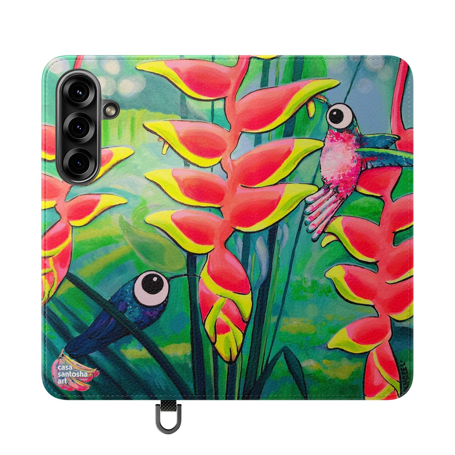 Cyclops Hummingbirds Flip Phone Case – Wallet Cover with Card Slots