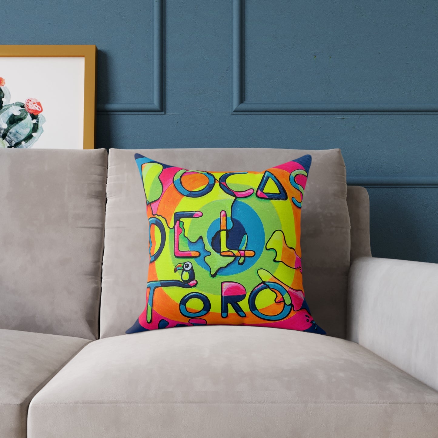 Bocas Del Toro Islands Art Canvas Decorative Pillow