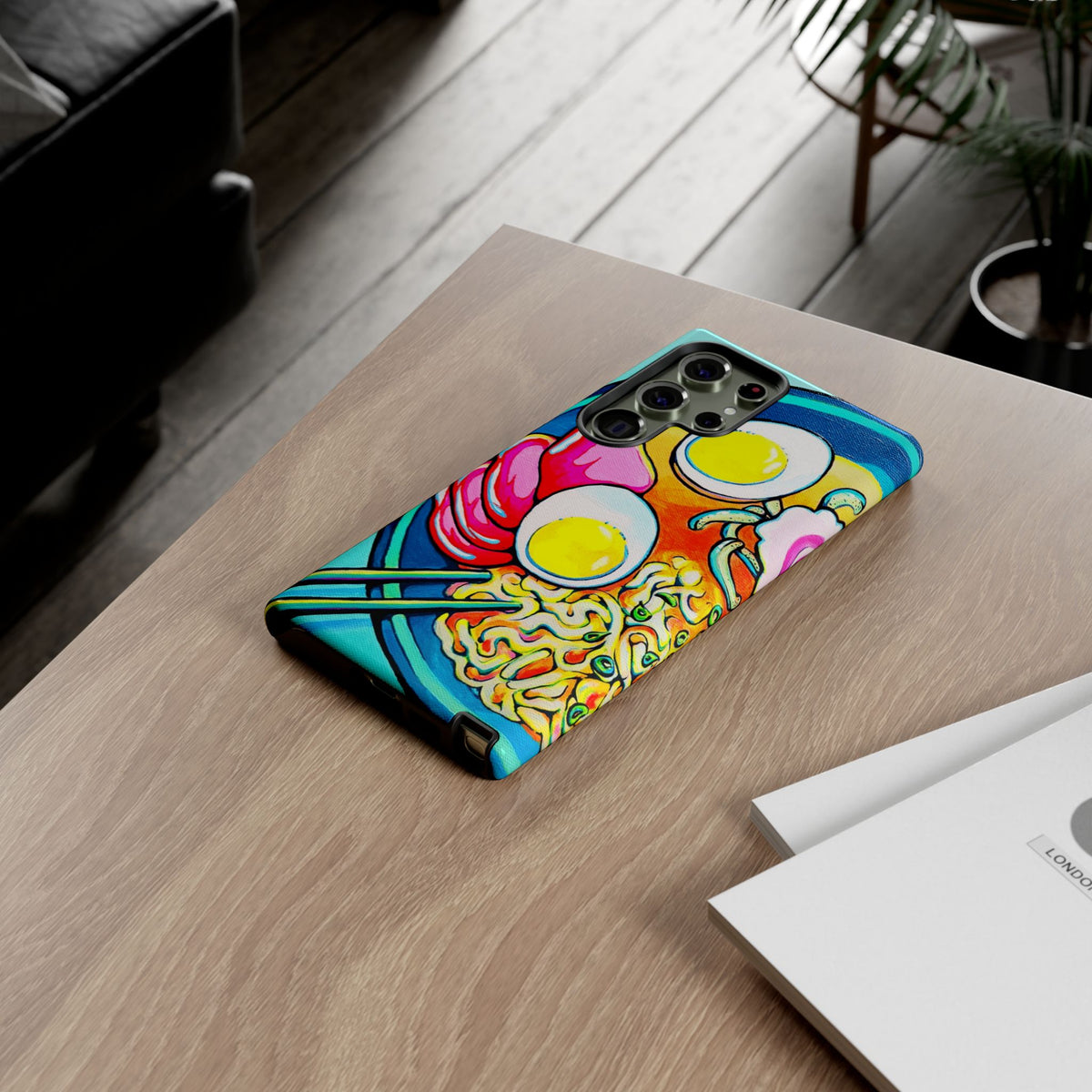 Coque de téléphone résistante Neon Ramen
